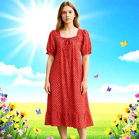 Liberty House LOLA Hawaian Maxi Dress Vintage 80's - Picture 14 of 14